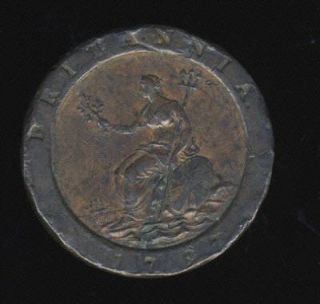 Great Britain 1797 Cartwheel Twopence Copper Coin
