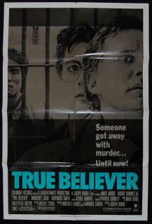 True Believer 1989 James Woods Robert Downey Jr Poster