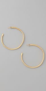 Alexis Bittar Gold Textured Hoop Earrings
