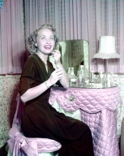 1948 4x5 Positive Film Jane Powell Actress Putting on Her Own Make Up