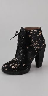 Belle by Sigerson Morrison Spotted Haircalf Combat Booties