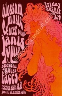 Janis Joplin 1969 Cleveland Concert Poster