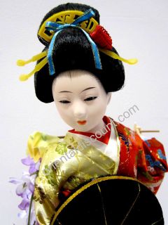  Handmade Japanese Geisha Collectible Display Oriental Doll