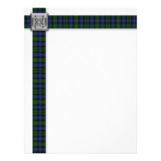 Smith Family Tartan Ribbon with Celtic Knot Pin Letterhead Template