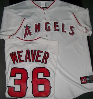  Angeles Angels Jared Weaver White Style Jersey by Majestic L