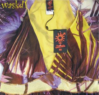 Jean Paul Gaultier Yellow Violet Rainforest Empire Dress Authentic JPG