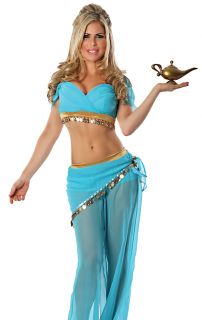 Sexy Womens Jasmine Arabian Princess Genie Halloween Costume