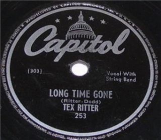Tex Ritter Capitol Record Country Western 1946 78rpm 10