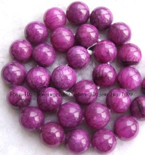 10mm Beautiful Purple Jasper Round Gemstone Beads 15