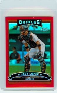 2006 Topps Chrome 129 Javy Lopez Red Refractor 21 90