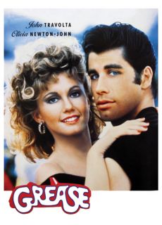 Grease Movie John Travolta Olivia Newton John Poster Print Very RARE