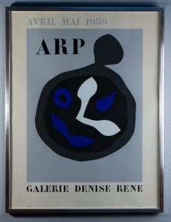 Jean Arp Galerie Denise Rene Vintage Poster Art 1959