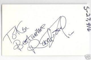 Robert Lindsay Signed Autograph PSA DNA Index Card Auto