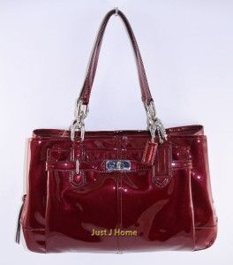Coach Chelsea Patent Leather Jayden E w Carryall 17855M Wine