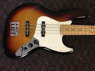 Fender Standard Jazz Bass J Bass Brown Sunburst Maple Fretboard Guitar