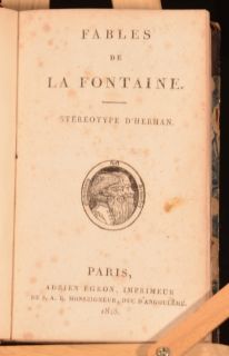 1818 Fables de La Fontaine French Poetry Literature Stereotype D