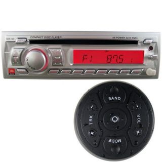  Silver Fixed Face Marine AM/FM CD Stereo W/Aux In & REM30 20 Remote