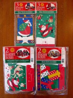 Vintage New 4 Jeanmarie Creations Christmas Bakery Boxes Bakery Bags