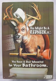 Metal Jeff Foxworthys Redneck Deer Tin Sign Signs