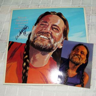 Signed Autograph Willie Nelson’s Greatest Hits Vinyl