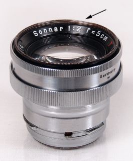 Rare 1947 Carl Zeiss Jena Sonnar f/2 5cm Red T #3006414 for Contax RF