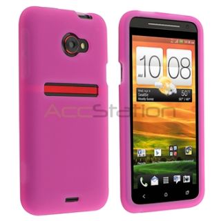 Pink Silicone Gel Skin Case Cover Accessory for New Sprint HTC EVO 4G