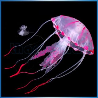 Large Fuchsia Glowing Effect Jellyfish for Aquarium Fish Tank Ornament