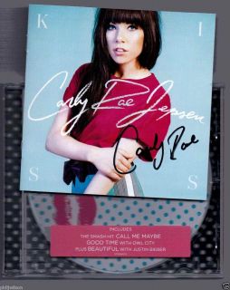 Carly Rae Jepsen Kiss CD Signed Autographed Inc Call Me Maybe Jepson