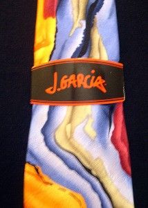 Jerry J Garcia Liquid Torso collection 53 orange blue Tie NWT free