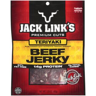 Jack Links Original Teriyaki Jerky 3.25 oz. bag x 2 Bags 6.5 total