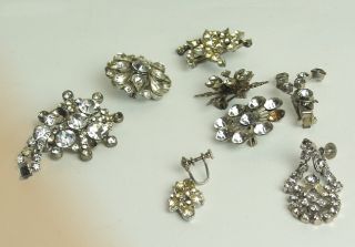  Lot of Vintage Rhinestone Jewelry for Repairs or Jewelry Making