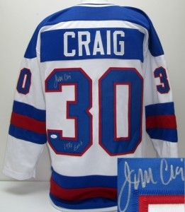 Jim Craig Signed Miracle on Ice Team USA Hockey Jersey 1980 Gold JSA