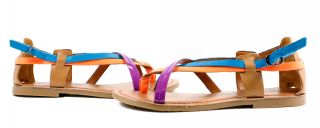 Jessica Simpson Jamila Neon Orange Patent Thong Sandals Shoes 7 5 New