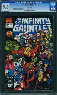 Infinity Gauntlet 3 CGC 9 8 White Pages Jim Starlin
