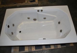  Drop in Whirlpool Jetted Bath Tub 8 Water Jets White Bathtub