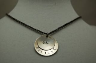 Believe in The 5K 18inch Necklace Running Jewelry