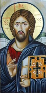 Jesus Christ Greek Handpainted Byzantine Icon