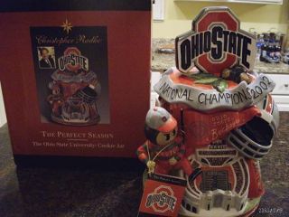  State 2002 Perfect Season Cookie Jar with Tressel Signature New