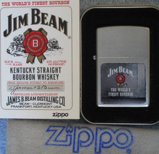 Zippo Jim Beam Lighter Rosette Whiskey Mit