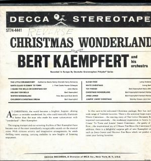 Bert Kaempfert Christmas Wonderland Decca Stereo 7 1 2 IPS Reel to