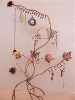 Earring Necklace Tree Jewelry Display Stand Rack Black