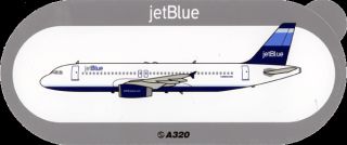 AIRBUS A320 STICKER JETBLUE AIRWAYS EXTREMELY RARE  Photo 1
