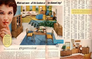 Broyhill Furniture Premier Division Exression Which Cost More 1958