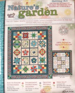 Jo Ann Quilt Blocks Natures Garden Floral 12 Blocks Set Kit Quilt