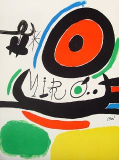 Joan Miro Original Lithograph Tres Libres 1970 Limited Ed