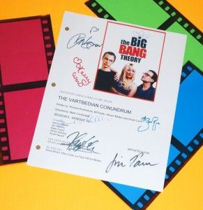  Bang Theory Vartebedian Conundrum Script Signed rpt Jim Parsons