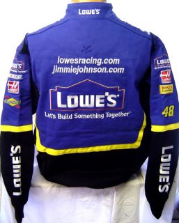Jimmie Johnson NASCAR Racing Jacet Lowes 48 Kobalt