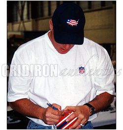 Jim Kelly Autographed Buffalo Bills Throwback Mini Helmet GA
