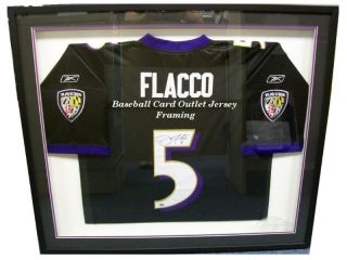 Joe Flacco Baltimore Ravens Autographed Framed Jersey