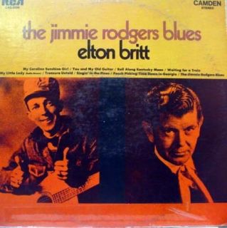Elton Britt Jimmie Rodgers Blues LP Vinyl CAS 2295 VG